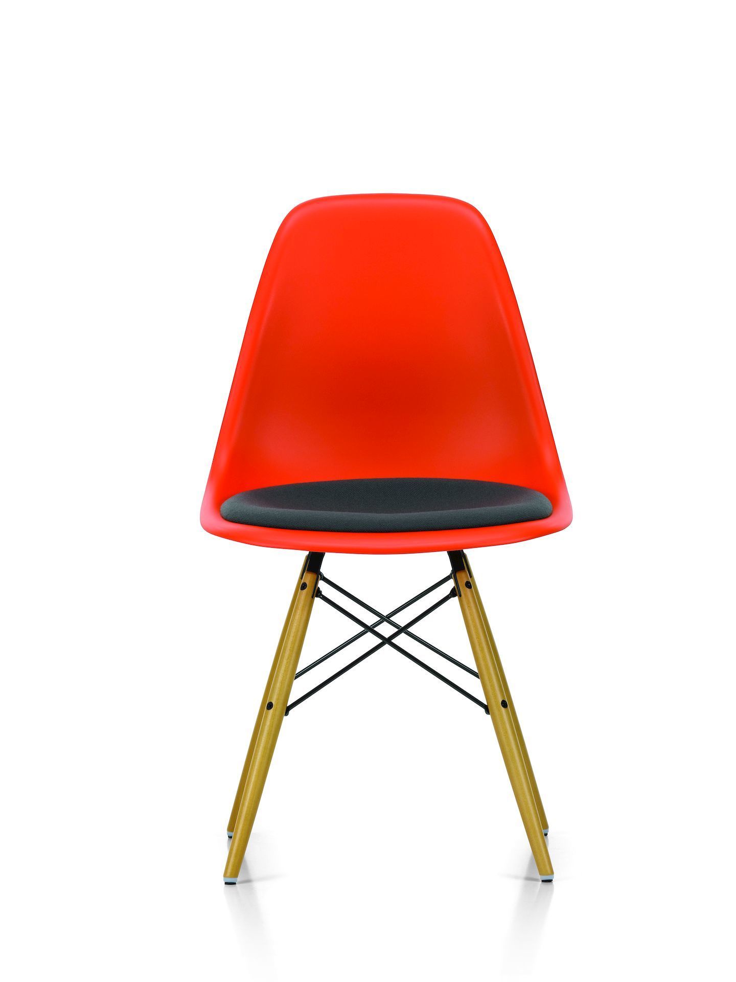 Eames Plastic Side Chair DSW Stuhl mit Sitzpolster Vitra